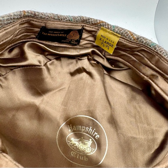 Vintage Hampshire Club Classic Tweed Flat Cap - Picture 5 of 6